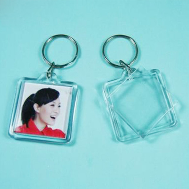 Wholesale 20 Pcs Blank Acrylic Keychains Insert Photo Frame Plastic  Keyrings Square Picture Key Tags ID -free shipping - AliExpress